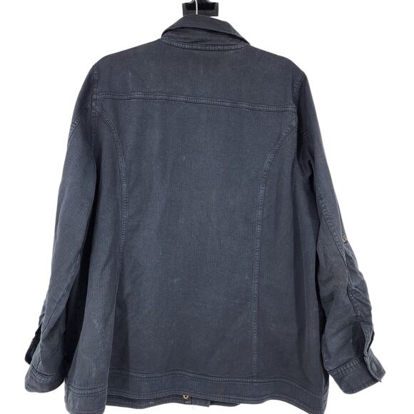 Torrid Women's Black Stretch Twill Zipper and Button Closure Shacket Size 2X - Picture 5 of 5